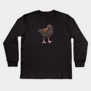 Black Oystercatcher Kids Long Sleeve T-Shirt